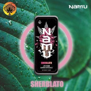 Namu Disposables Review, Namu Disposables Vape – Pink Banana, NAMU Live Resin diamond disposable, Namu Disposables – Sherblato for sale now